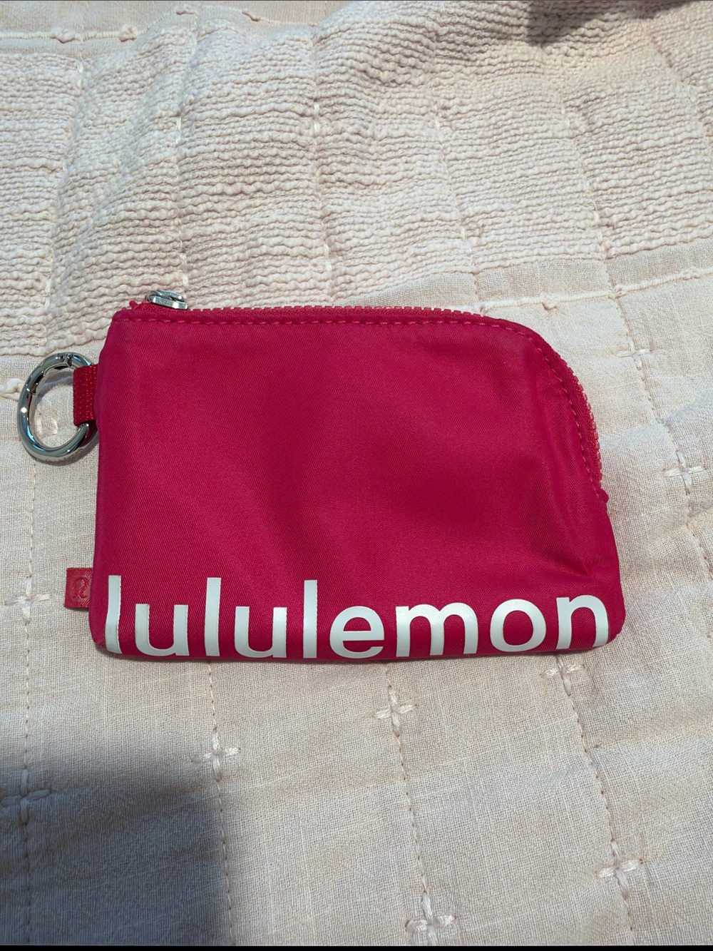 lululemon athletica Hot Pink Zip Key Pouch